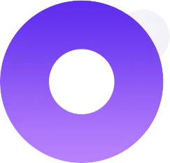 Blue circle with a white circle on the right